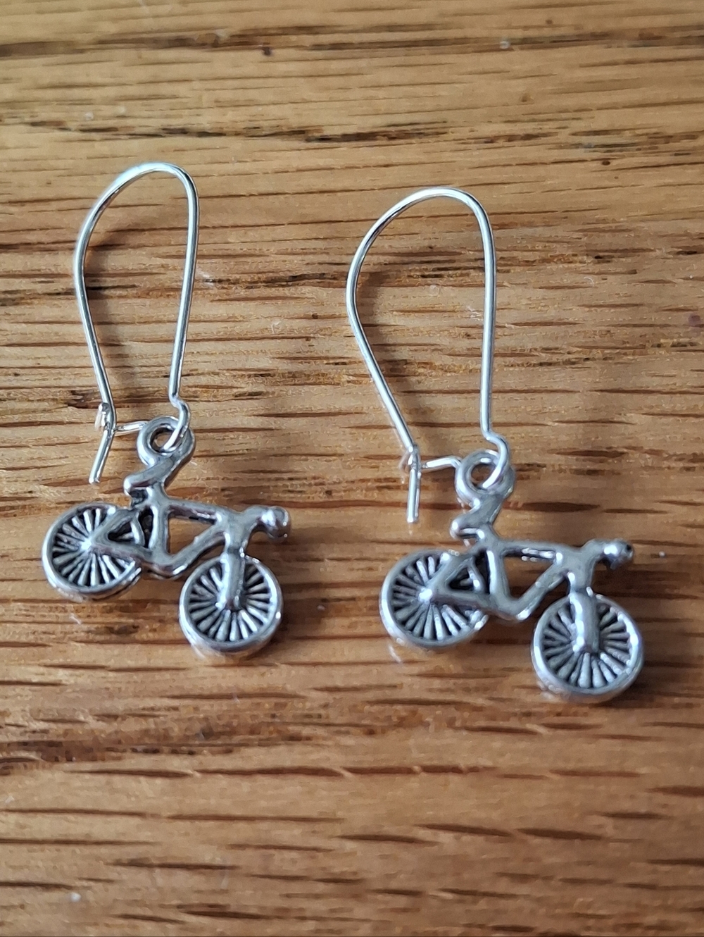 NWT Tibetan Silver Bicycle Dangle Earrings